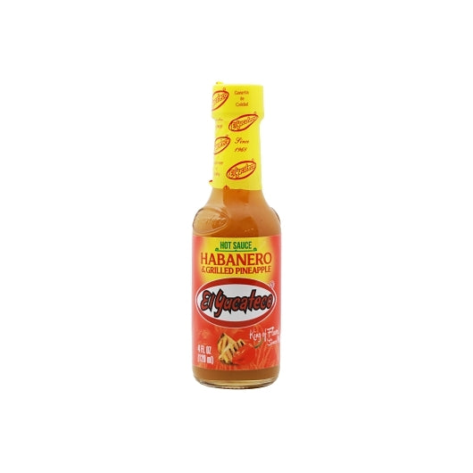 El Yucateco Habanero & Grilled Pineapple Hot Sauce, 12 x 4 fl oz Case - Condiments & Sauces
