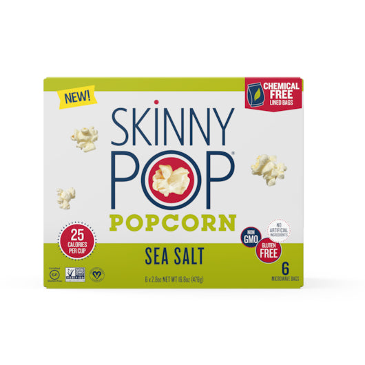 SkinnyPop Micro Sea Salt, 6 x 16.8 oz Case - DOT product image 4