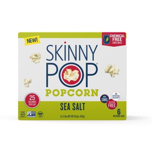 SkinnyPop Micro Sea Salt, 6 x 16.8 oz Case - DOT product image 6