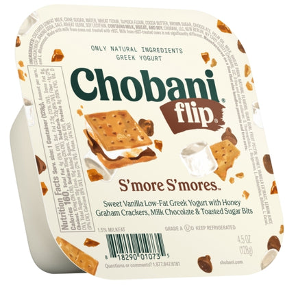 Chobani Flip S'more S'mores Low Fat Greek Yogurt, 12 x 4.5 oz Case - DOT product image 2