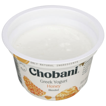 Chobani Honey & Cream Blended Greek Yogurt, 12 x 5.3 oz Case - Cheese & Dairy
