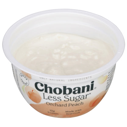 Chobani Clingstone Peach Less Sugar Greek Yogurt, 12 x 5.3 oz Case - DOT product image 2
