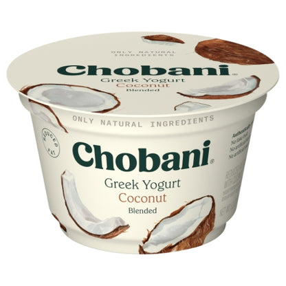 Chobani Low Fat Coconut Blended Greek Yogurt, 12 x 5.3 oz Case - Cheese & Dairy
