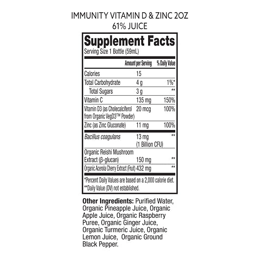 Suja Organic VITAMIN D & ZINC SHOT, 10 x 2 fl oz Case - DOT product image 6
