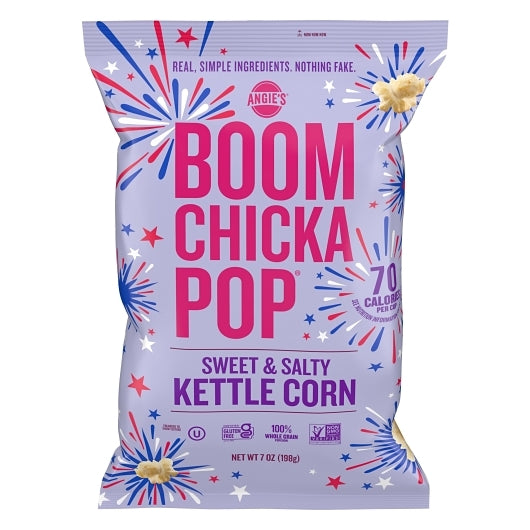 Angie?s BOOMCHICKAPOP Sweet Artisan Treats Sweet & Salty Kettle Corn, 12 x 7 oz Case - Snacks