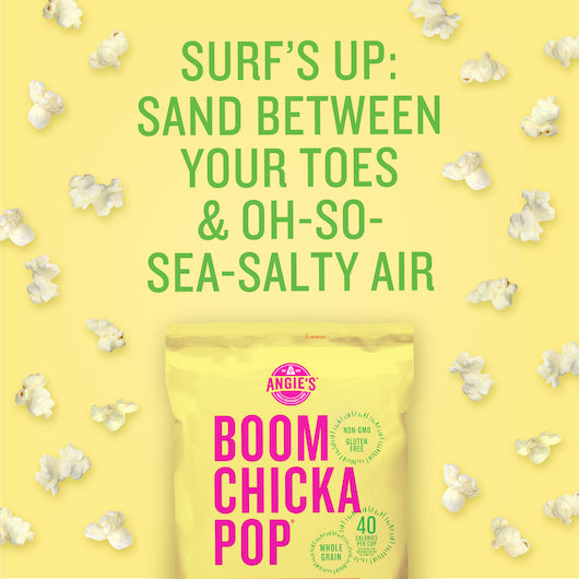 Boomchickapop Sea Salt Artisan Treats Sea Salt Popcorn, 12 x 4.8 oz Case - Snacks