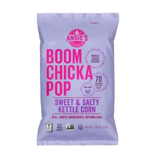 Angie's Boomchickapop Artisan Treats Sweet & Salty Kettle Corn, 12 x 2.25 oz Case - Snacks