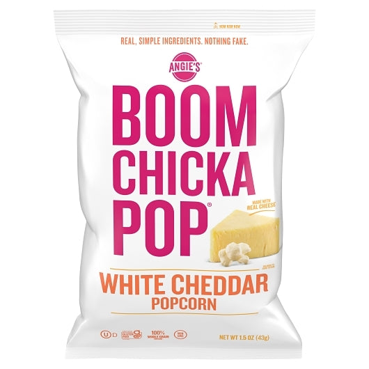 Angie's Boomchickapop White Cheddar Popcorn, 12 x 1.5 oz Case - Snacks