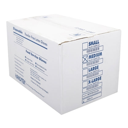 Disposable Powder Free Disposable Latex Powder Free Medium Gloves, 10 x 100 ct Case - DOT product image 5