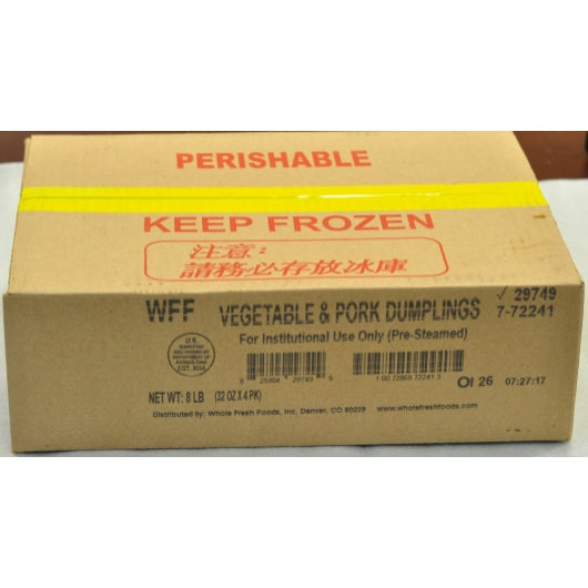 Whole Fresh Foods Vegetable & Pork Potsticker Dumpling, 4 x 45 x 0.7 oz Case - Frozen Snacks & Appetizers - image 2