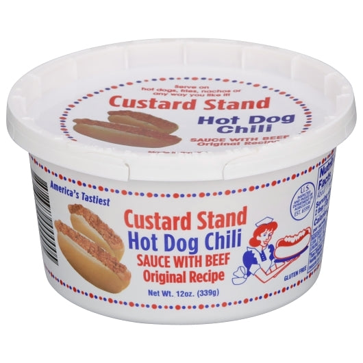 Custard Stand All Beef Hot Dog Chili, 6 x 12 oz Case - Frozen Meat & Seafood