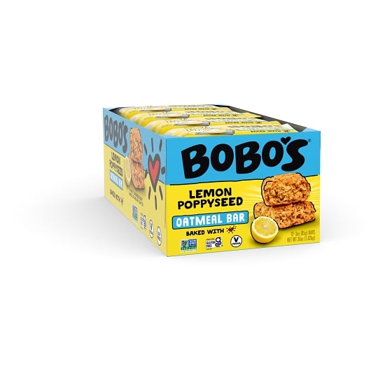 Bobo's Gluten Free Vegan Lemon Poppyseed Bar, 4 x 12 x 3 oz Case - DOT product image 2