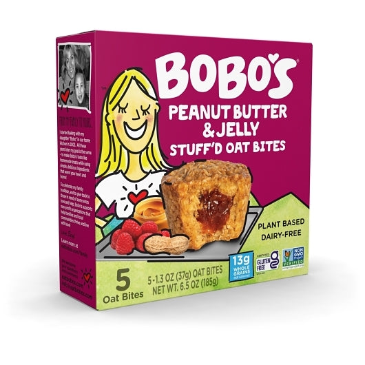Bobo's Gluten Free, Vegan Peanut Butter & Jelly Bites, 6 x 0.41 lb Case - Condiments & Sauces