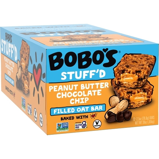 Bobo's Vegan Chocolate Chip Peanut Butter Filled Bar, 4 x 12 x 2.5 oz Case - Pantry Ingredients - image 2