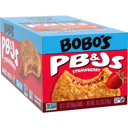 Bobo's Strawberry Peanut Butter & Jelly Case, 4 x 12 x 2.1 oz Case - Condiments & Sauces