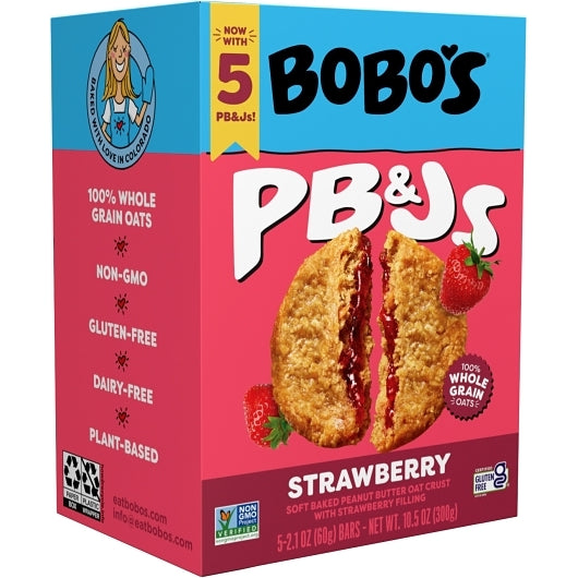 Bobo's Strawberry Peanut Butter & Jelly Sandwich, 6 x 10.5 oz Case - Condiments & Sauces