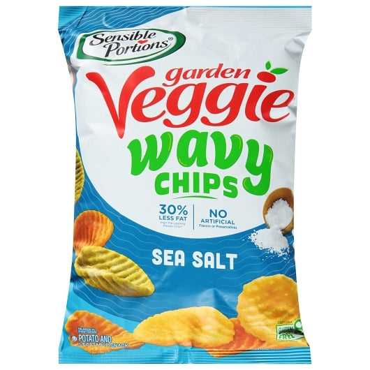 Sensible Portions Garden Vegetable Chip Sea Salt, 12 x 5 oz Case - Snacks