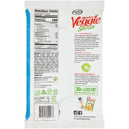 Sensible Portions Garden Vegetable Straws Zesty Ranch, 12 x 4.25 oz Case - Snacks