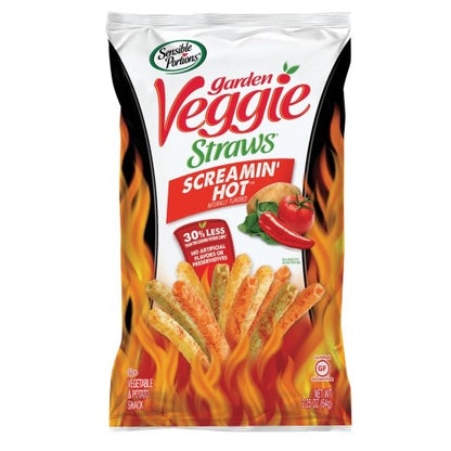 Sensible Portions Veggie Straws Screamin Hot, 6 x 2.25 oz Case - Snacks