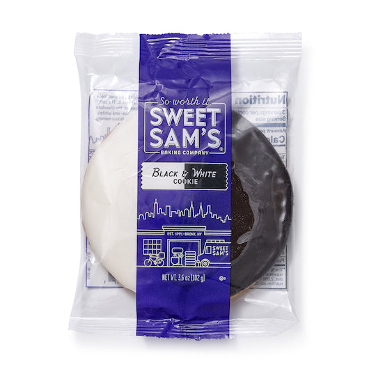 Sweet Sam's Individually Wrapped Black & White Cookies, 12 x 1 each Case - Bakery & Desserts