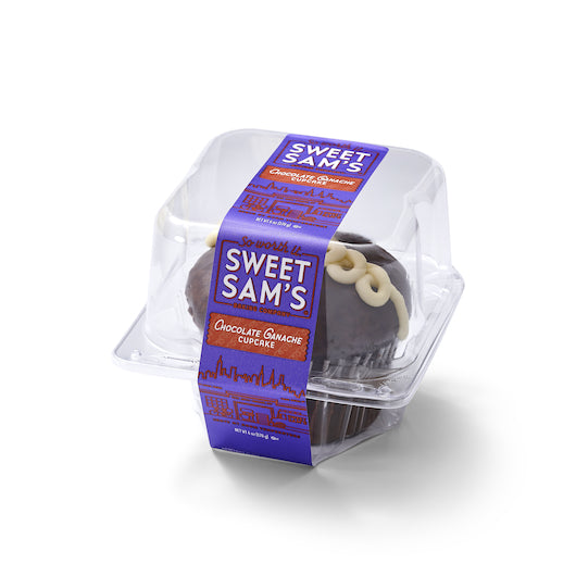 Sweet Sam's Large Chocolate Ganache Filled Cupcake, 12 x 1 each Case - Bakery & Desserts