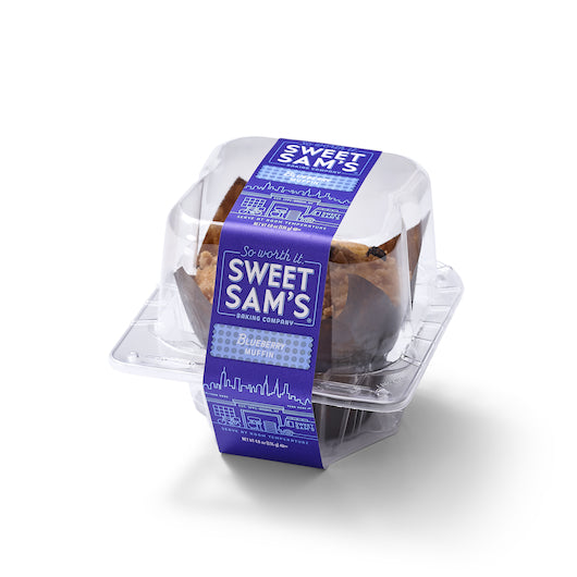 Sweet Sam's Individually Wrapped Blueberry Muffin, 12 x 1 each Case - Bakery & Desserts