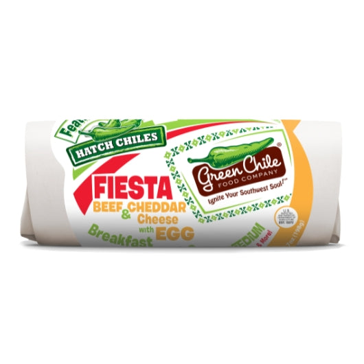 Green Chile Food Fiesta Beef, Sausage, Egg, Cheddar & Hashbrown Breakfast Burrito, 12 x 1 each Case - DOT product image 4