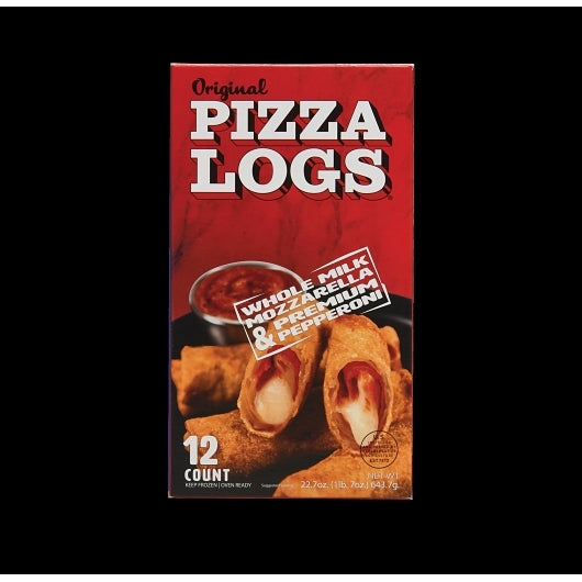 The Original Pizza Logs Sliced Pepperoni, Cheese & Pizza Sauce Filled Premium Egg Rolls, 8 x 12 each Case - Alternate product angle or state