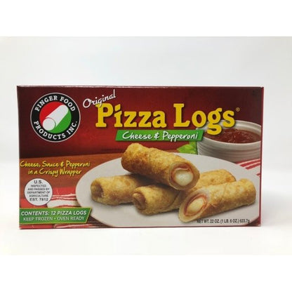 The Original Pizza Logs Sliced Pepperoni, Cheese & Pizza Sauce Filled Premium Egg Rolls, 8 x 12 each Case - Alternate product angle or state
