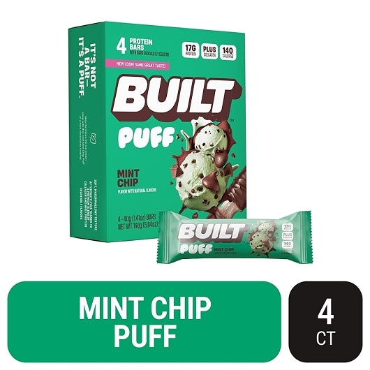 Built Mint Chip Puff, 6 x 5.64 oz Case - Snack Bars & Granola Bars