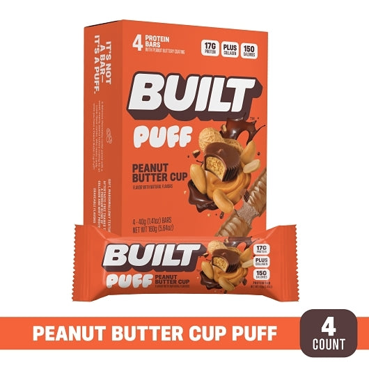 Built Peanut Butter Cup Puff Master Case, 6 x 4 ct Case - Pantry Ingredients