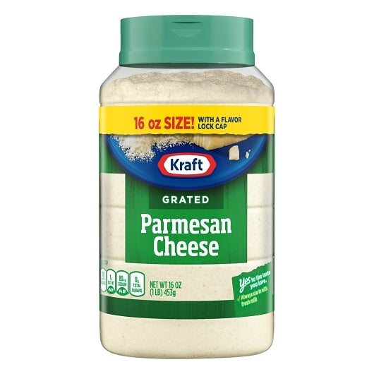 Kraft Grated Parmesan Cheese Shaker, 12 x 16 oz Case - Tabletop Supplies