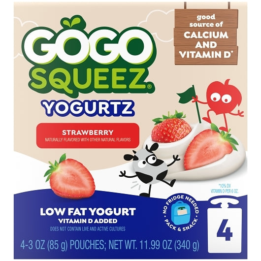 Gogo Squeez YOGURT SQUEEZE STRAWBERRY, 12 x 11.99 oz Case - DOT product image 5