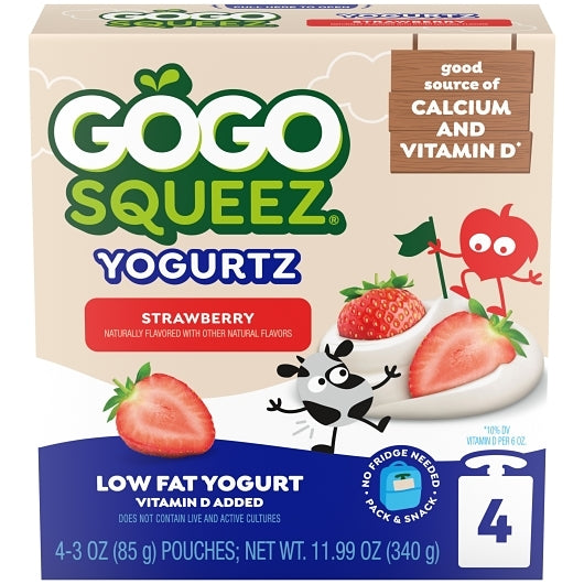 Gogo Squeez YOGURT SQUEEZE STRAWBERRY, 12 x 11.99 oz Case - DOT product image 7