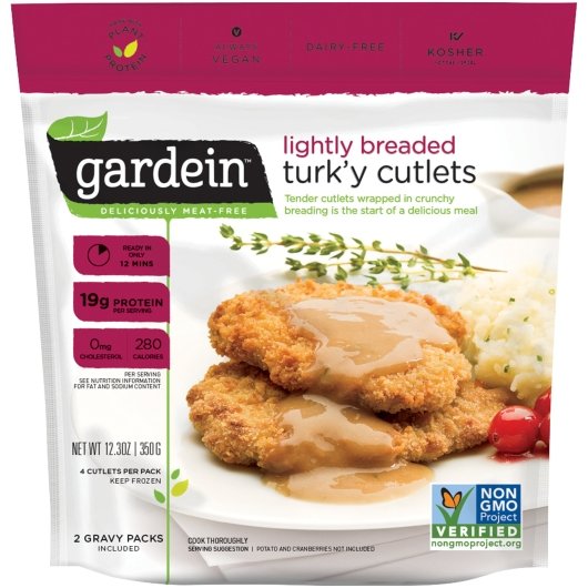 Garden Lt Brd Breaded Turk'Y Cutlet, 8 x 12.3 oz Case - Prepared Foods