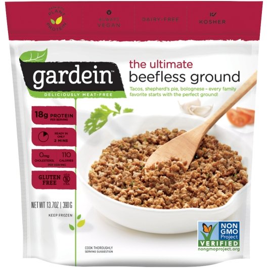 Gardein Ultimate Beefless Ground Beef, 8 x 13.7 oz Case - Frozen Meat & Seafood