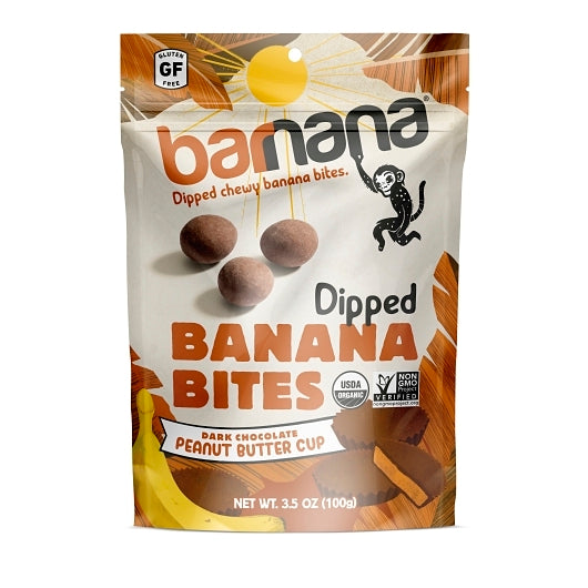 Barnana Peanut Butter Cup Banana Bites, 12 x 3.5 oz Case - Dried Fruit & Fruit Snacks