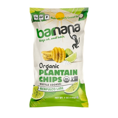 Barnana Lime Plantain Chips, 6 x 5 oz Case - Snacks