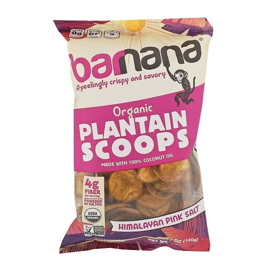 Barnana Organic Pink Salt Plantain Scoops, 6 x 4.93 oz Case - Kitchen Equipment