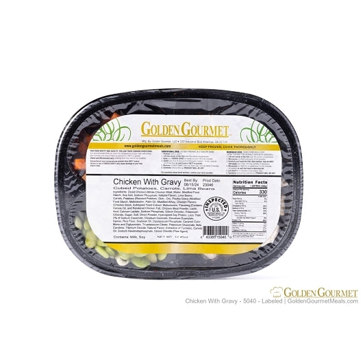 Golden Gourmet Chicken with Gravy, Cubed Potatoes, Carrots, & Lima Beans, 20 x 1 ct Case - DOT product image 2