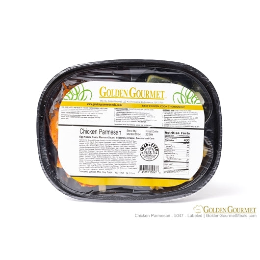 Golden Gourmet Breaded Chicken Patty, Mozzarella Cheese, Yellow Squash & Zucchini & Marinara Sauce Over Fettuccini, 20 x - DOT product image 2