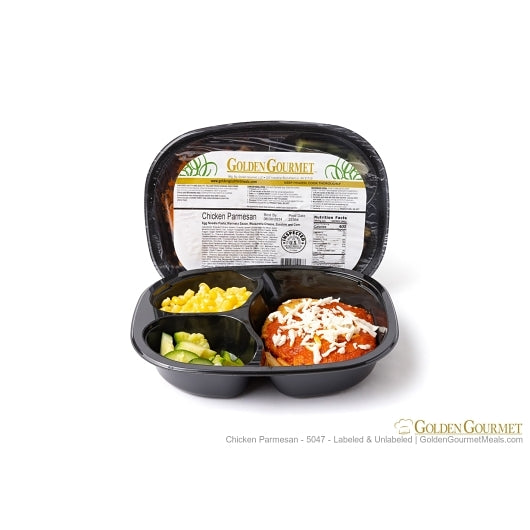 Golden Gourmet Breaded Chicken Patty, Mozzarella Cheese, Yellow Squash & Zucchini & Marinara Sauce Over Fettuccini, 20 x - DOT product image 7