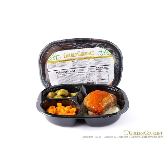 Golden Gourmet Meatloaf With Tomato Sauce, Brussels Sprouts, Mashed Potatoes, 20 x 1 ct Case - DOT product image 2