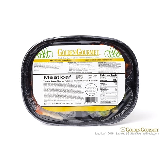 Golden Gourmet Meatloaf With Tomato Sauce, Brussels Sprouts, Mashed Potatoes, 20 x 1 ct Case - DOT product image 6
