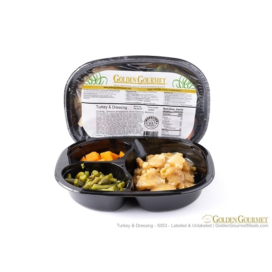 Golden Gourmet Turkey & Dressing with Gravy, Green Beans, & Corn, 20 x 1 ct Case - DOT product image 2