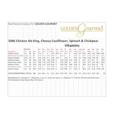 Golden Gourmet CHICKEN 'ALA KING, 20 x 13 oz Case - DOT product image 3