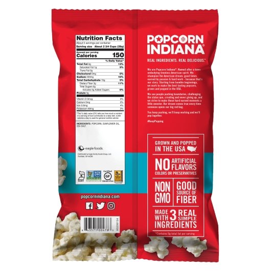 Popcorn Indiana Sea Crispy And Savory Sea Salt, 12 x 4.75 oz Case - DOT product image 7
