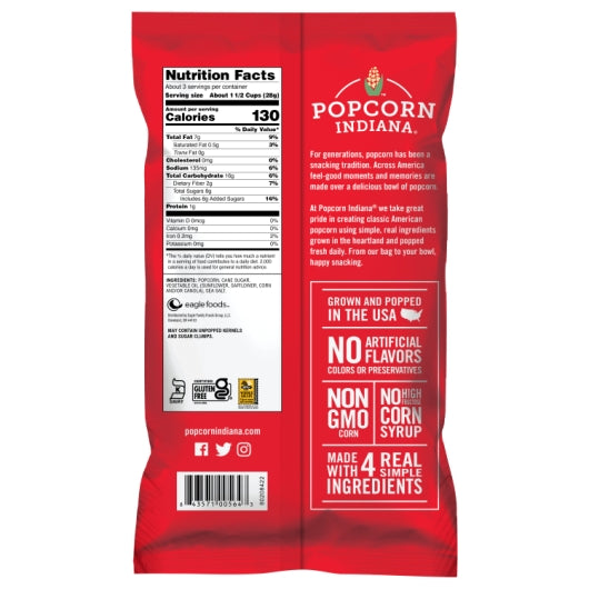Popcorn Indiana Sweet & Salty Kettle Corn, 6 x 3 oz Case - DOT product image 2