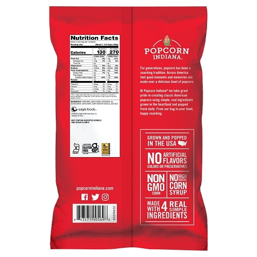 Popcorn Indiana Sweet & Salty Kettle Corn, 6 x 2.1 oz Case - DOT product image 3
