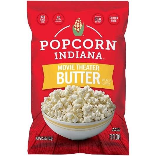Popcorn Indiana Movie Theater Butter Popcorn, 6 x 5.5 oz Case - Popcorn, Pretzels & Snack Mix - image 2